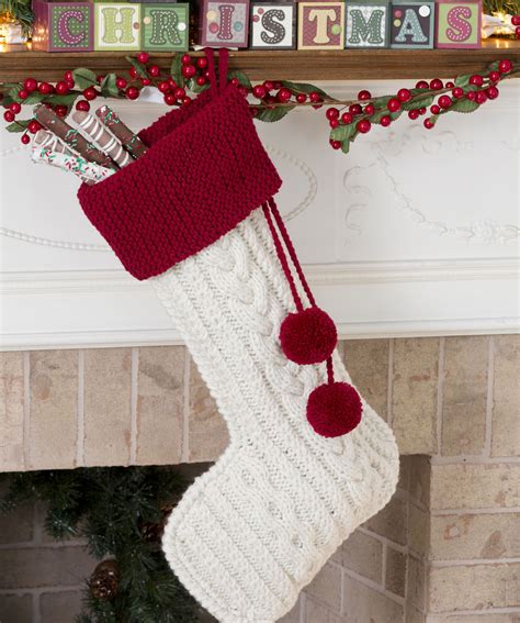 cable knit christmas stocking